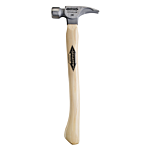 16 oz Titanium Milled Face Hammer with 18 in. Curved Hickory Handle