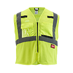 Class 2 High Visibility Yellow Mesh Safety Vest - L/XL