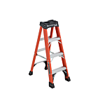 Louisville Ladder 4-Foot Fiberglass Step Ladder, Type IAA, 375-pound Load Capacity, FS1404HD