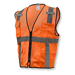 SV7E Economy Type R Class 2 Surveyor Safety Vest - Orange - Size S-M