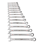 15pc Ratcheting Combination Wrench Set - SAE