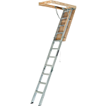 Louisville Ladder 25.5x54 Aluminium Attic Ladder, 375-pound Load Capacity, FTAA2510