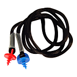 Custom Molded Earplug Neck Cord with Screws- Black