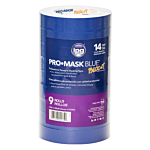 ProMask Blue with BLOC-It, Premium 14-Day Masking Tape, .94" x 60 yd, Blue, (9-Pack), 24 MM Width