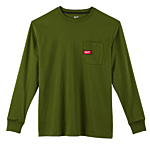 Heavy Duty Pocket T-Shirt - Long Sleeve - Green L