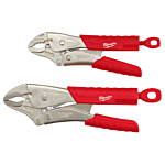 2Pc 7 in. & 10 in. TORQUE LOCK™ Curved Jaw Locking Pliers Set With Grip