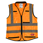 Class 2 High Visibility Orange Performance Safety Vest - 4XL/5XL