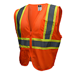 SV22-2 Economy Type R Class 2 Mesh Safety Vest with Two-Tone Trim - Orange - Size L