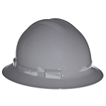 Quartz™ Full Brim 6 Point Ratchet Hard Hat - Dark Gray