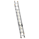 Louisville Ladder 20-Foot Aluminum Multi-Section Extension Ladder, Type I, 250-pound Load Capacity, AE3220