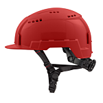 Red Front Brim Vented Safety Helmet (USA) - Type 2, Class C