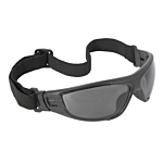Cuatro™ 4-in-1 Foam Lined Eyewear - Black Frame - Smoke Anti-Fog Lens