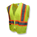 SV22X Economy Mesh X-Back Type R Class 2 Safety Vest with Two-Tone Trim - Green - Size XL