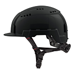 Black Front Brim Vented Safety Helmet (USA) - Type 2, Class C