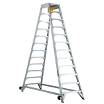Louisville Ladder 12-Foot Aluminum Aircraft Mechanic Carrier Step Ladder, Type IA, 300-pound Load Capacity, AM8012