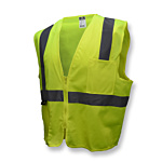 SV2Z Economy Type R Class 2 Solid Safety Vest with Zipper - Green - Size M