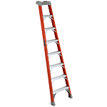 8 ft Fiberglass Shelf Extension Ladders