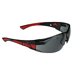 Obliterator™ Safety Eyewear - Black/Red Frame - Smoke Lens