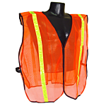 Non Rated Mesh Safety Vest with 1" Tape - Orange - Size S-XL
