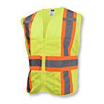 SV23-2 Type R Class 2 Expandable Two Tone Mesh Safety Vest - Green - Size 3X-5X