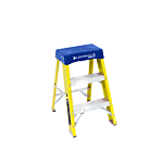 Louisville Ladder 2-Foot Fiberglass Step Stool, Type I, 250-pound Load Capacity, FS2002