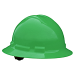 6 Pt Pinlock Full Brim Hard Hat Green