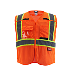 Class 2 Breakaway High Visibility Orange Mesh Safety Vest - 4XL/5XL (CSA)