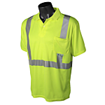 ST12 Class 2 High Visibility Safety Short Sleeve Polo Shirt - Green - Size XL
