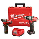 Milwaukee 2597-22 M12 FUEL Hammer Drill / Driver & Impact Driver Combo Kit