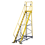 12 ft Fiberglass Platform Warehouse Ladders