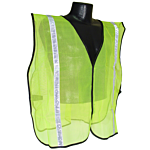 Non Rated Mesh Safety Vest with 1" Tape - Green - Size S-XL
