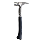 TiBone Mini-14 oz Milled Face Hammer with 16 in. Curved Titanium Handle
