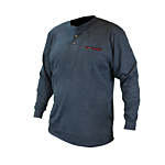 FRS-002 VolCore™ Long Sleeve Cotton Henley FR Shirt - Navy - Size 4X