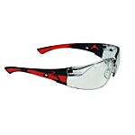 Obliterator™ Safety Eyewear - Black/Red Frame - Indoor/Outdoor Lens