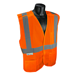 SV4X Economy Mesh X-Back Type R Class 2 Breakaway Safety Vest - Orange - Size 3X