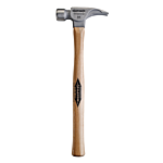 16 oz Titanium Milled Face Hammer with 18 in. Straight Hickory Handle
