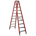 Louisville Ladder 10-Foot Fiberglass Twin Front Step Ladder, Type IA, 300-pound Load Capacity, FM1510