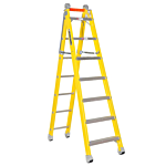 Louisville Ladder 7-Foot Fiberglass Step to Straight Ladder, Type IAA, 375-pound Load Capacity, FXC1207
