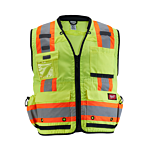 Class 2 Surveyor's High Visibility Yellow Safety Vest - S/M