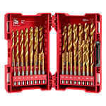 29-Piece Metric Titanium SHOCKWAVE™ Red Helix Drill Bit Kit
