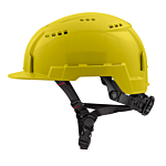 Yellow Front Brim Vented Safety Helmet (USA) - Type 2, Class C