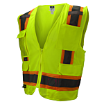 SV6 Two Tone Surveyor Type R Class 2 Mesh Safety Vest - Green - Size S