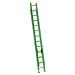 Louisville Ladder 24-Foot Fiberglass Extension Ladder, Type II, 225-pound Load Capacity, FE0624