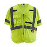Class 3 High Visibility Yellow Mesh Safety Vest - L/XL