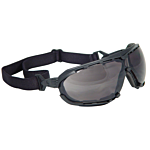 Dagger™ Foam Lined Safety Goggle - Black Frame - Smoke Anti-Fog Lens