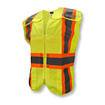 SV24-2 Type R Class 2 Breakaway Expandable Two Tone Mesh Safety Vest - Green - Size M-L