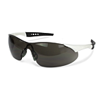 Rock™ Safety Eyewear - White Frame - Smoke Anti-Fog Lens