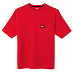 Heavy Duty Pocket T-Shirt - Short Sleeve - Red 3X