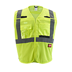 Class 2 Breakaway High Visibility Yellow Mesh Safety Vest - L/XL