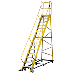 15 ft Fiberglass Platform Warehouse Ladders